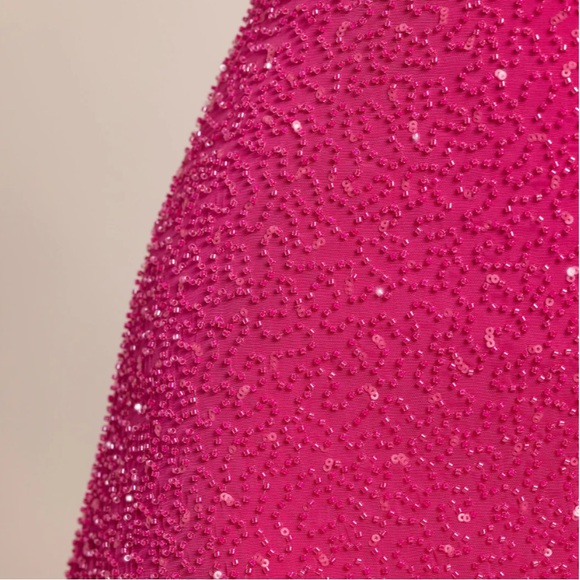 EMILION
Embellished Cut Out Mini Dress in Fuschia - Picture 8 of 13